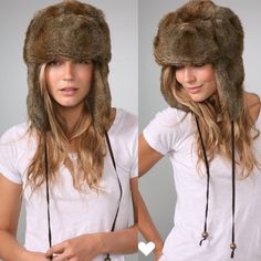 New With Tag Color May Vary Due To The Lights Measurements May Vary Due To The Stretch Shopbop's Own Exclusive Label. This Faux-Fur Hat Features Antiqued Brass Beads At The Suede Ties. Lined. * 6" Crown And 22" Circumference. * Shell: 85% Acrylic/15% Polyester. * Lining: 100% Cotton. * Imported Adjustable Fall Hat With Ear Flaps, Adjustable Ear Flap Hat For Fall, Adjustable Ear Flaps Hat For Fall, Casual Hat With Faux Fur Lining And Ear Flaps, Casual Hats With Faux Fur Lining And Ear Flaps, Casual Faux Fur Hats For Cold Weather, Fall Hats With Faux Fur Lining And Ear Flaps, Casual Winter Hat With Faux Fur Trim, Adjustable Hat With Faux Fur Lining For Fall