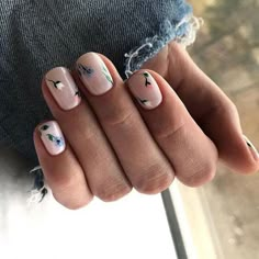 Classy Nail Designs, Cute Simple Nails, Short Square Nails, Flower Nail Designs, Pink Nail Art, Classy Nails