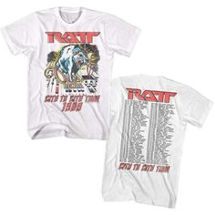 Get your product: RATT City to City USA Tour 1989 Men's T Shirt Heavy Metal Concert Tour Rock Band
1. PRODUCT INFORMATION:

Proudly printed in America
5.3 oz, unisex fit
Heavy cotton, classic midweight fabric
Material: 100% cotton | Dark Gray: 50% cotton:50% polyester | Light Gray: 90% cotton:10% polyester
Double-needle stitched neckline, bottom hem, and sleeves
Quarter-turned to eliminate center crease
7/8 inch collar
Tear-away label
Machine-wash safe
Copyrighted artwork
2. SIZE CHART:
3. RETUR Senior Shirt Ideas, Stephen Pearcy, Acdc Shirt, Text Tee, Music Tees, Rock Tees, Band Merchandise, Rock Concert, Band T Shirts