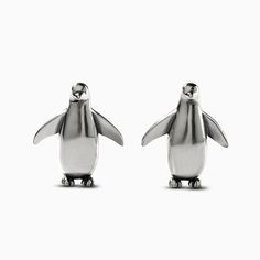 Jeulia "Small Penguin" Sterling Silver Earrings - Jeulia Jewelry Penguin Jewelry, Silver Earrings Online, Cute Penguins, Silver Cufflinks, Online Earrings, Lovely Earrings, Anniversary Sale, Gorgeous Earrings, Jewelry Inspo