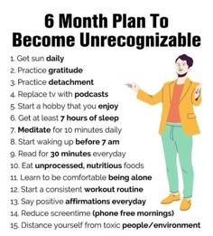 Become Unrecognizable In 6 Months, How To Become Unrecognizable In A Month, How To Be Unrecognizable, 6 Months Plan, 6 Month Plan, Successful Motivation, How To Become Successful, Your 20s