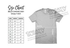 Size Chart for Bella Canvas 3001 Colors Mock Up T Shirt, Canva Etsy, Blank T Shirts, Shirt Template, Clothing Mockup, Bachelorette Shirts, Mom Day, Camouflage Patterns, Tee Outfit