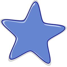 a blue star sticker on a white background with space for your text or image