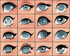 the different types of eyes and how to draw them