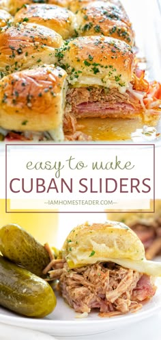 easy to make cuban sliders with ham, cheese and jalapenos