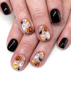 #trendynails ,#fallnails ,#beautifulnails ,#winternails ,halloweennails ,springnails ,#elegantnails christmasnails ,#trendingnails ,#nailideas ,#summernails  ,#papernails ,#pumpkinnails ,#goldnails October Nails Solid Color, Black Horror Nails, Ouija Nail Art, Best Halloween Nails, Kid Halloween Nails, Halloween Natural Nails, Halloween Gel Nails Short, Short Halloween Nail Designs, Square Halloween Nails