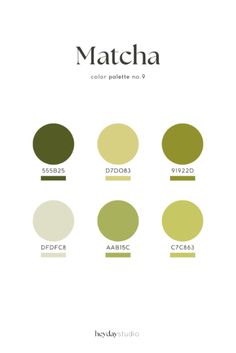 the color scheme for matcha