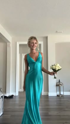 #promdresses #weddingguestdresses Blue Ball Dress Prom, Senior Year Prom Dresses, Teal Silk Prom Dress, Aqua Prom Dress Turquoise, Prom Dress Ideas 2024, Aquamarine Prom Dress, Prom Dresses Turquoise, Aqua Prom Dresses, Aqua Blue Prom Dress