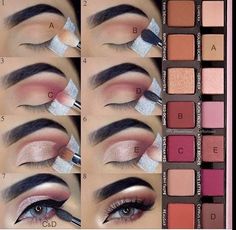 Trendy Eyeshadow, Simple Eyeshadow, Makeup Hacks Tutorials, Makeup Tutorial Eyeshadow, Matte Makeup, Eye Makeup Steps, Makeup Step By Step, Glamour Makeup, Diy Beauty Hacks