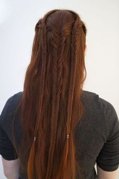 Medieval Hairstyles, Fishtail Braid Hairstyles, Viking Braids, Viking Hair, Halloween Hair, Hair Tutorials, Fish Tail Braid, Grunge Hair, Hair Dos