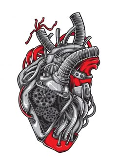 the human heart is depicted in this tattoo design