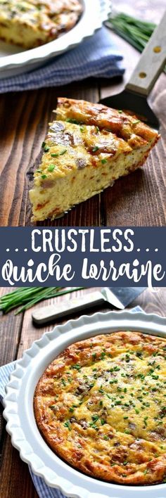 crustless quiche lorraine with cheese and herbs