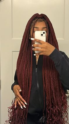 Red Braids, Box Braids Hairstyles For Black Women, Cute Braided Hairstyles, Braids Hairstyles Pictures, Cute Box Braids Hairstyles, Protective Hairstyles Braids, Protective Style, Girls Hairstyles Braids