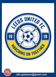 a soccer logo with the words, leds united maching on tothere