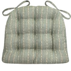 PRICES MAY VARY. MADE IN USA - Made in USA with American-made fabric and materials; Greenguard Gold Certified fabric SIZE STANDARD - 15"D x 17"W x 2.5" (Item is hand-crafted from pliable materials, all dimensions are approximate +/- 1") STAIN RESISTANT & REVERSIBLE - Dining chair cushions reverse to same seafoam striped fabric on both sides LATEX FOAM FILL - Dining chair pads feature latex foam fill for premium comfort, lasts longer than other foams and won't go flat (unlike polyester fiber fill Striped Dining Chairs, Natural Dining Chairs, Dining Chair Pads, Rocking Chair Cushions, Fabric Stains, Black Dining Chairs, Modern Textiles, Linen Chair, Sustainable Textiles