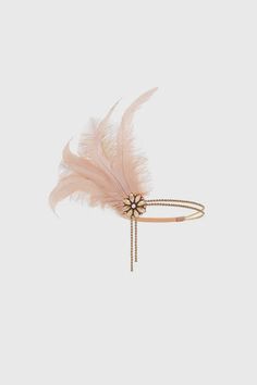 Shop 1920s Headpieces - Studded Feather Headband | BABEYOND 1920s Hair Accessories, Gatsby Headpiece, Flapper Headpiece, Gatsby Headband, 1920s Headpiece, 1920s Hair, Vintage Headpiece, Leaves Headband, Gatsby Style