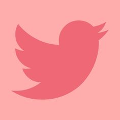 a pink twitter logo on a pink background