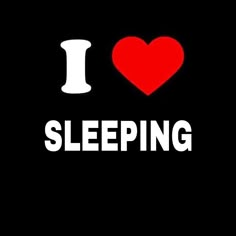 i love sleeping sticker on a black background