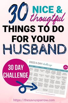 the 30 day challenge for husband and wife