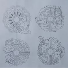 four different designs are shown in this drawing