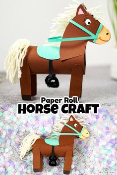 paper roll horse craft for kids to make