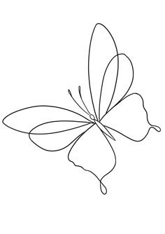 a single line drawing of a flower on a white background, with the petals and leaves drawn