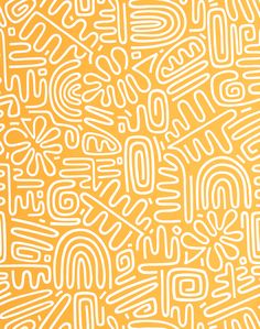 an orange and white background with many different types of letters in the shape of numbers