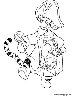 a cartoon character holding a candy bag