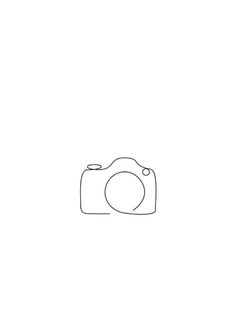 a drawing of a camera on a white background