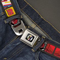 Buckle-Down's iconic Seatbelt Belt is a cool, smart, and exciting blend of fashion and function. Always a conversation starter, our Seatbelt Belt adjusts to perfectly fit your waist while showcasing your unique sense of style. Our Seatbelt Belts are made with authentic automotive style seatbelt buckles making them easy to open and close at the push of a button. Our adult-size Seatbelt Belts are 1.5 inches wide and our kid-sized Seatbelt belts are 1.0 inch wide. This product is Handcrafted in USA Lightning Mcqueen 95 Logo, Masc Outfits For Women, Hippie Goth, Seatbelt Belt, Cars Lightning Mcqueen, Green Web, Buckles Fashion, Punk Vintage, Street Fashion Men Streetwear