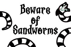 the beware of sandworms logo