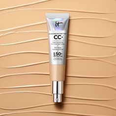 CC+ Cream with SPF 50+ is your one step for color-correcting full coverage, anti-aging skincare and SPF 50+ UVA/UVB broad-spectrum physical sunscreen. Developed with plastic surgeons, your best-selling, award-winning beauty miracle delivers clinically tested hydration while diffusing the appearance of skin imperfections for flawless-looking coverage that won’t crease or crack. Vegan Concealer, Spf Foundation, It Cosmetics Cc Cream, Bio Oil, Tinted Spf, Physical Sunscreen, Color Correcting, Perfect Complexion, Glow Foundation