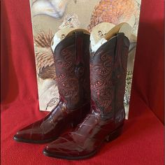 Brand New In Box With Shopping Bagbeautifully Handcrafted Mexican Made Cuadra Western Boots Style Anguila Vino Three Sizes Available Three Pair Of Size 6 Men’s Three Pair Of Size 6 1/2 Men’s Merrell Hiking Boots, Belleville Boots, Motorcycle Riding Boots, Mens Motorcycle Boots, Black Moto Boots, Cowboy Boots Mens, Sorel Winter Boots, Brogue Boots, Ariat Boots