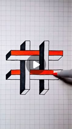 someone is drawing an abstract design with pencils