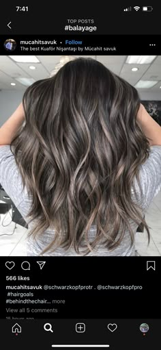 Ash Brown Dimensional Balayage, Dark Hair Beige Highlights, Mushroom Highlights On Dark Hair, Mushroom Balayage Brunette, Brown Bayalage Hair, Ash Brown Hair Balayage, Mushroom Blonde, Dimensional Balayage