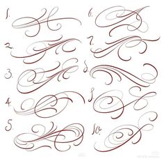 some type of calligraphy that looks like it has been drawn in the style of swirls