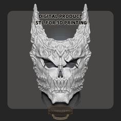 || IMPORTANT NOTE || This is a digital product. No physical item will be shipped. This is an instant download that provides an .STL file designed for FDM 3D printing. Introducing the Kaiju No 8 Mask! This is the "Regular" version, which includes files for: - The Main Mask - 2 Horns - .3MF Project file illustrating how everything is setup 1:1 Scale for a size 24in. circumference head Elastic/Nylon straps needed to connect to the head. You will receive a PDF file that has a button leading to a Google Drive folder where you can access the included files. *These files are for Personal Use. Consider joining my [Patreon](https://www.patreon.com/unchainedhobbies) for a Commercial License, my collection of models, and Patreon exclusive designs* Stay updated on upcoming designs via my pages (https: Cool Cosplay Masks For Sale, Kakuja Mask, Kaiju No 8, Cosplay Mask, Manga Cosplay, No 8, New Print, 3d Print, Costume Accessories