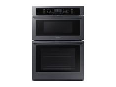 two ovens side by side on a white background