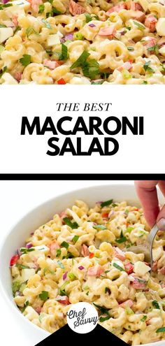 the best macaroni salad recipe is made with only three ingredients and it's ready to be eaten