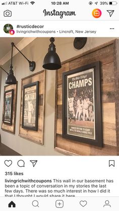 the instagram page for instagram com shows an image of two framed sports posters