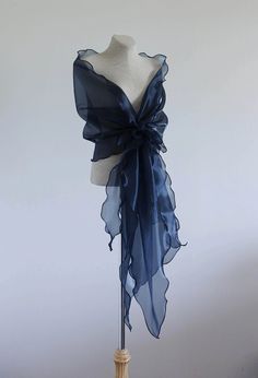 Navy Blue Organza Shawl. Mother of the Bride Shawl Bridal | Etsy Organza Shawl, Bride Shawl, Tutu Skirt Women, Womens Tulle Skirt, Evening Wrap, Bridesmaid Shawl, Blue Organza, Elegant Shawl, Evening Shawls