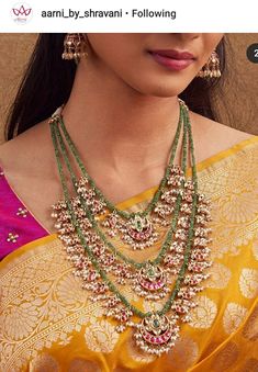 Indian Temple Jewellery, Jewellery Styling, Eid Fashion, Hyderabadi Jewelry, Temple Jewellery Earrings, Wedding Jewelry Sets Bridal Jewellery, Eid Outfit, Traditional Ornaments, Pearl Jewelry Design