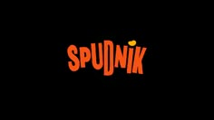 the logo for spudnikk's baked doughnuts is shown in orange and