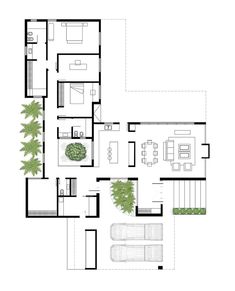 the floor plan for a modern house