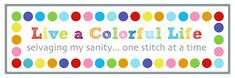 the words live a colorful life are shown in multicolored polka dots on a white background