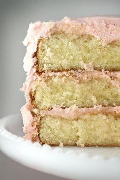 a slice of cake sitting on top of a white plate