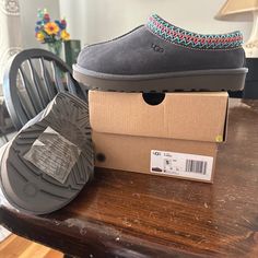 Ugg Gray Tasman. Brand New! Womens Size 5 Is Similar To Kids Size 3 Grey Ugg Tasman, Ugg Tasmans, Gray Ugg, Grey Ugg, Ugg Tasman, Shoes Ugg, Shoe Inspo, Stuff I Need, 8th Grade