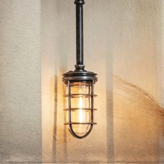 cage pendant light, ceiling mount light fixture millerlights Led House, Cage Pendant Light, Cage Light, Bathroom Pendant Lighting, Electrical Lighting, Manufactured Stone, Industrial Pendant Lights, Industrial Pendant, Kitchen Mirror