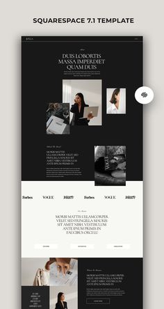 a black and white website design with multiple images