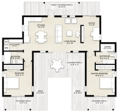 the floor plan for an apartment with three bedroom and two bathroom areas, including one living room